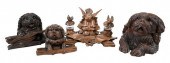 GROUP OF FOUR BLACK FOREST CARVED 375f85