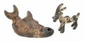 TWO ANCIENT ANIMAL FORM ART OBJECTSLuristan