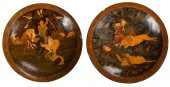 TWO PERSIAN LACQUERED AND PAINTED 3762fd