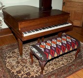 CHICKERING QUARTER GRAND PIANOA mahogany