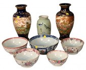 NINE PIECE CHINESE AND JAPANESE PORCELAIN