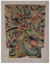 FRENCH TAPESTRY FRAGMENT MOUNTED 374192