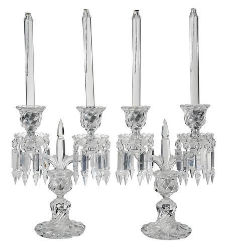 PAIR OF BACCARAT BAMBOUS CRYSTAL 374352