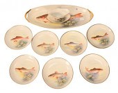 13 PIECE LIMOGES FRANCE HAND PAINTED 3746cc
