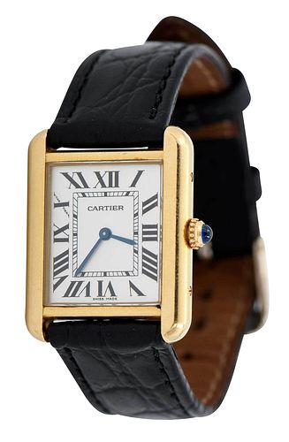 CARTIER 18KT AND STEEL TANK SOLO 3747b6
