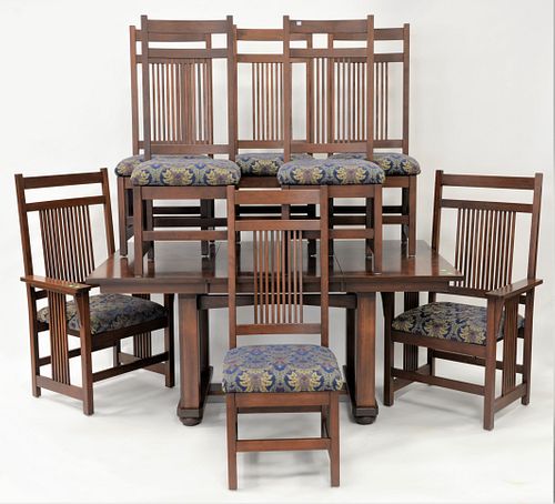 10 PIECE MISSION STYLE CHERRY DINING 374b8e