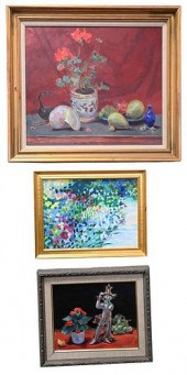 GROUP OF SIX STILL LIFE PAINTINGS, TO