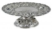 STIEFF REPOUSSE STERLING FOOTED DISHBaltimore,