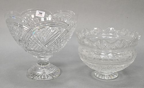 TWO LARGE WATERFORD CRYSTAL CENTER 37766c