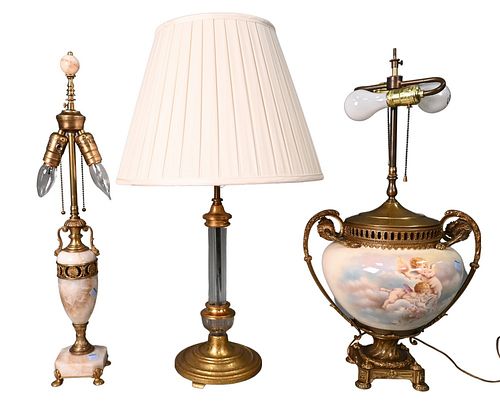 THREE TABLE LAMPS TO INCLUDE FRENCH 377a3d