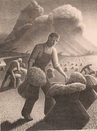 GRANT WOOD 1891 1942 APPROACHING 377db7