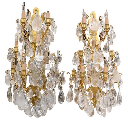PAIR OF LARGE FRENCH ROCK CRYSTAL 377e08