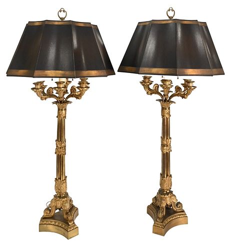 PAIR OF LARGE FRENCH EMPIRE BRONZE 377e05