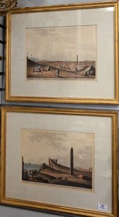 PAIR OF R BOYER LITHOGRAPHS TO 3780db