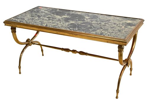 FRENCH BRASS COFFEE OR LOW TABLE  378211