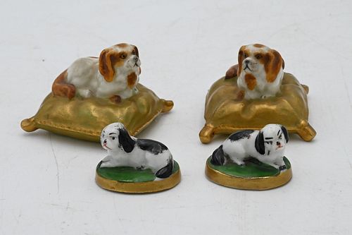 TWO PAIRS OF MINIATURE PORCELAIN 378232