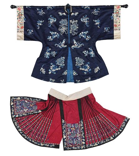 CHINESE BLUE ROBE AND RED SILK 3783d3
