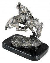 MINIATURE SILVER FIGURE, AFTER FREDERIC