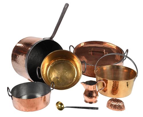 EIGHT PIECES OF COPPER AND BRASS 378942
