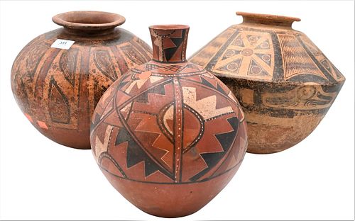 GROUP OF THREE REPRODUCTION POTTERY 37689f