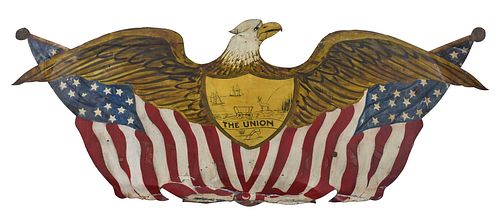 AMERICAN PAINTED TIN EAGLE TRADE 37697c