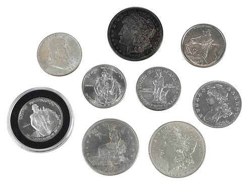 ASSORTED U S COINS TOKENS MEDALLIONS1875 CC 376aba