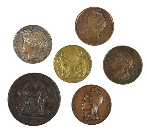 SIX FRENCH EXPOSITION MEDALSreedification 376ac6