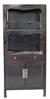 LACQUERED CHINESE CABINET, HAVING TWO