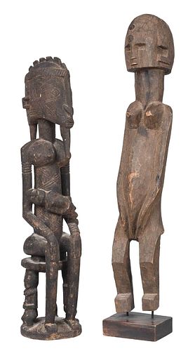 TWO WEST AFRICAN CARVED WOODEN 376cf5