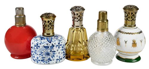 FIVE FRENCH PERFUME BURNER DIFFUSERS20th 376dfe
