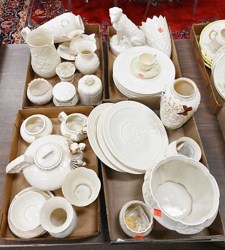 FOUR TRAY LOTS OF BELLEEK COLLECTORS 376fdd