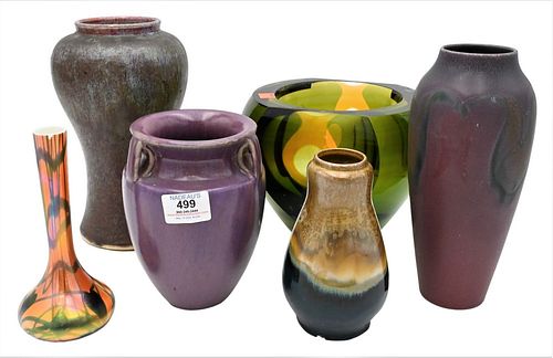 GROUP OF SIX VASES, TO INCLUDE