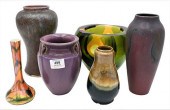 GROUP OF SIX VASES, TO INCLUDE FULPER