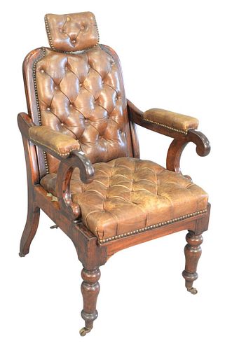 GEORGE IV MAHOGANY AND TUFTED LEATHER 379a7c
