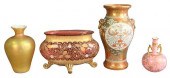 FOUR PIECE LOT TO INCLUDE MINTON VASE;