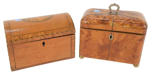 TWO TEA CADDIES TO INCLUDE A REGENCY 379d8c