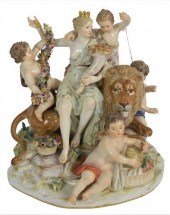 MEISSEN FIGURAL GROUP, CYBELLE CROWNED