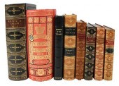 GROUP OF 34 LEATHERBOUND BOOKS ON HISTORYsome