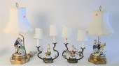 TWO PAIRS OF FIGURAL TABLE LAMPS  37a1f8