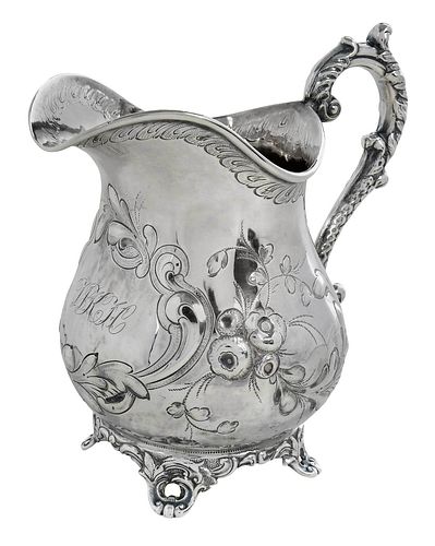 CHARLESTON COIN SILVER PITCHER  37a3c1