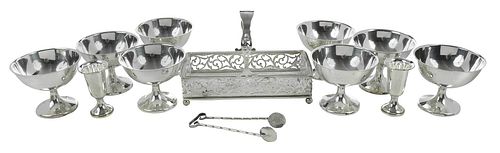TWELVE SILVER TABLE ITEMS20th century  37a45a