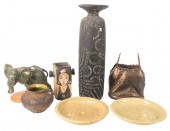 ASSORTED GROUP OF CERAMIC AND STONE
