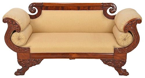AMERICAN CLASSICAL CARVED MAHOGANY 37a761