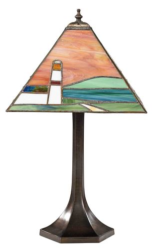 MODERN STAINED GLASS SHADE WITH 37a774