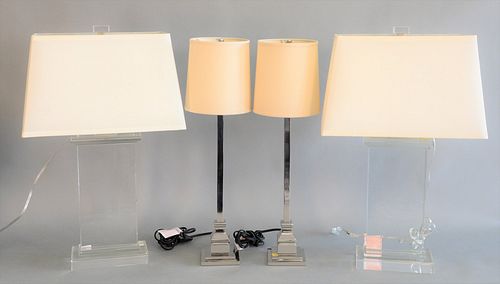 2 PAIRS OF TABLE LAMPS TO INCLUDE