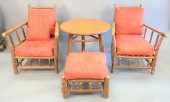 FOUR PIECE OLD HICKORY SET, TWO LARGE