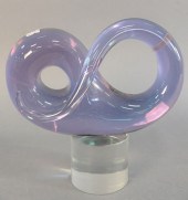 MURANO ART GLASS PURPLE SCULPTURE IN