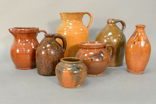 GROUP OF SEVEN REDWARE PIECES TO 37b068