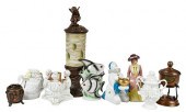 10 CERAMIC PERFUME LAMPS AND OTHERS20th