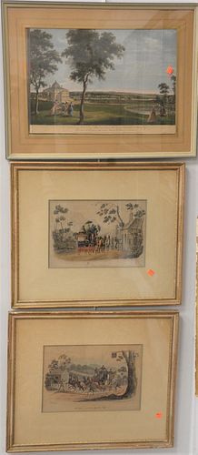 GROUP OF FIVE FRAMED PRINTS TO 378bef